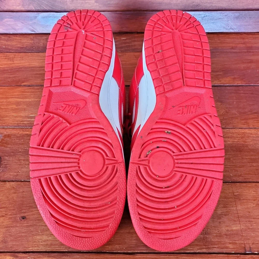 Nike Dunk Low Shoes Men 9.5 Red White‎ FJ2253-901 Nike By You Custom Mint